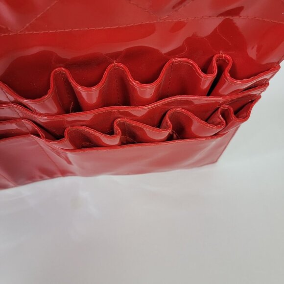 Red Patent Stylist Tool Belt Apron | Adjustable Waist | 10x15 - Picture 5 of 7